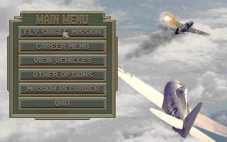 main menu from ACES OVER EUROPE