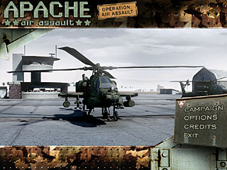 main menu from APACHE AIR ASSAULT (2003)
