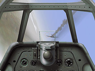 cockpit of a P-51 from EAW