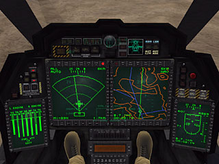 cockpit of COMANCHE