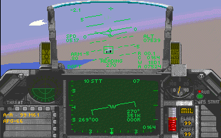 cockpit from FALCON 3.0 (17KB) このスクリーンショットはPlay Online誌（1999年3月号の67ページ）に掲載されました。