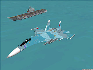 a Su-33 and a Carrier from Ver.203