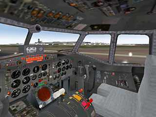 cockpit of a YS-11