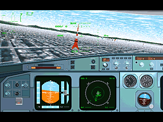 cockpit of an A320 from DOS version