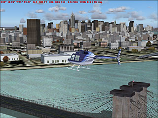Bell 206B over the East River from FS2004