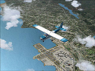 C172SP over SFO FL200 from FS2004