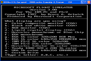 title screen on DOSBox