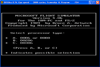 title screen on DOSBox