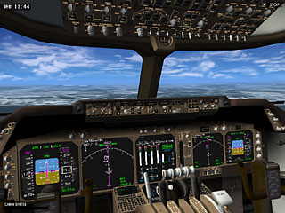 Boeing 744 cockpit