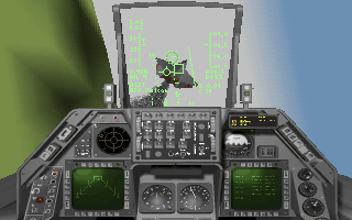 cockpit of an F-16
