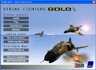 setup menu from STRIKE FIGHTERS GOLD