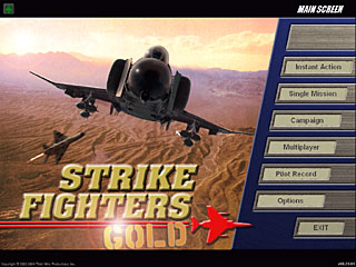 main menu from STRIKE FIGHTERS GOLD
