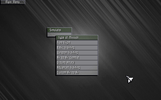 simulator menu from TACTCOM