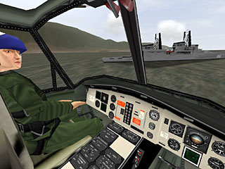 3D cockpit of a UH-1C