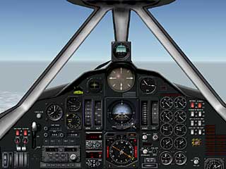 cockpit of an SR-71A from X-Plane 8